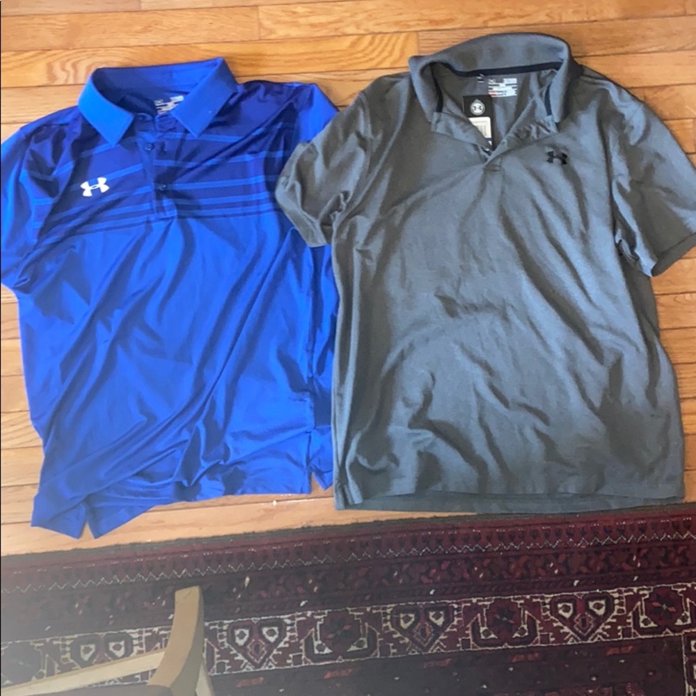 2 under armour UA men’s xl polos